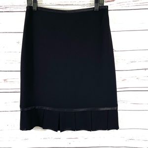Joseph  Ribkoff Womens Pencil Skirt Size 8 Black Pleated Hem Lined.